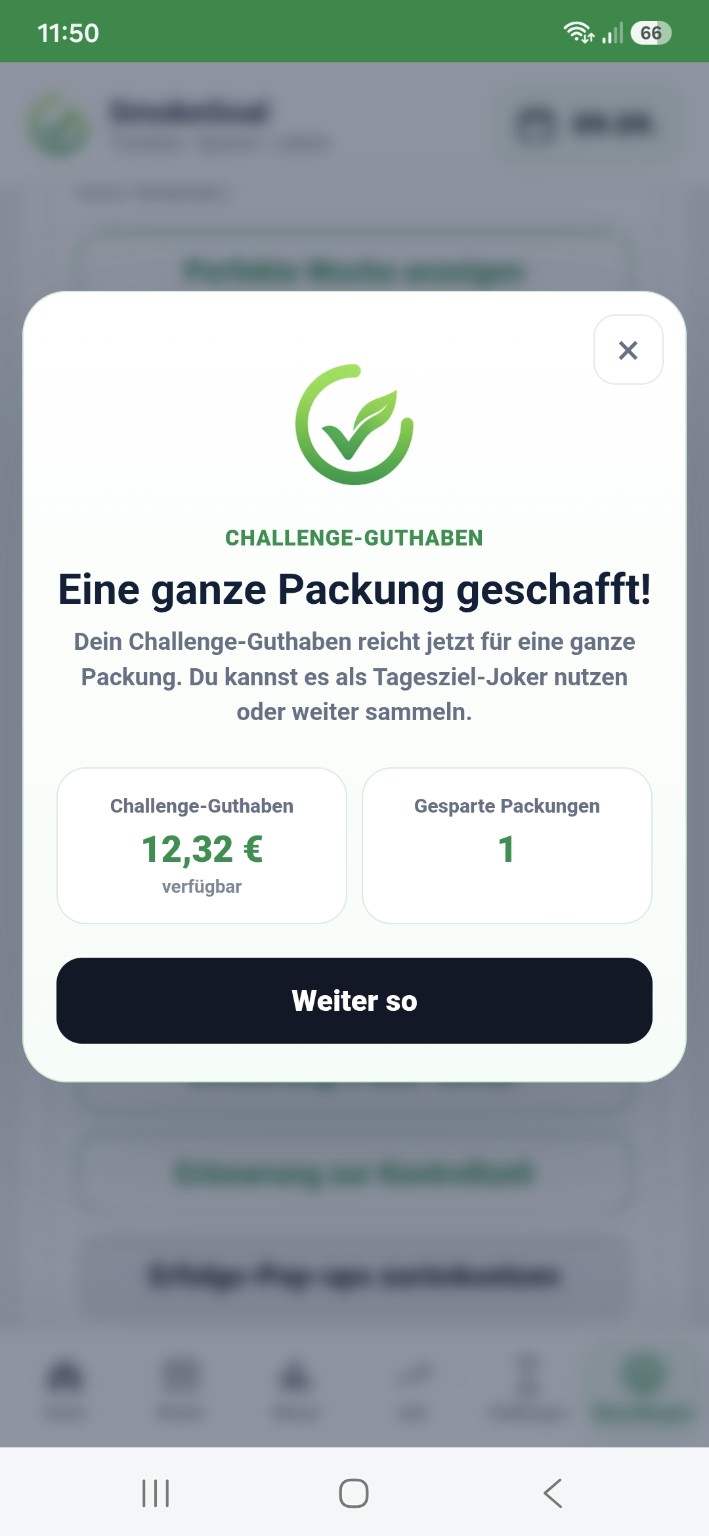 SmokeGoal achievement for saving a full pack
