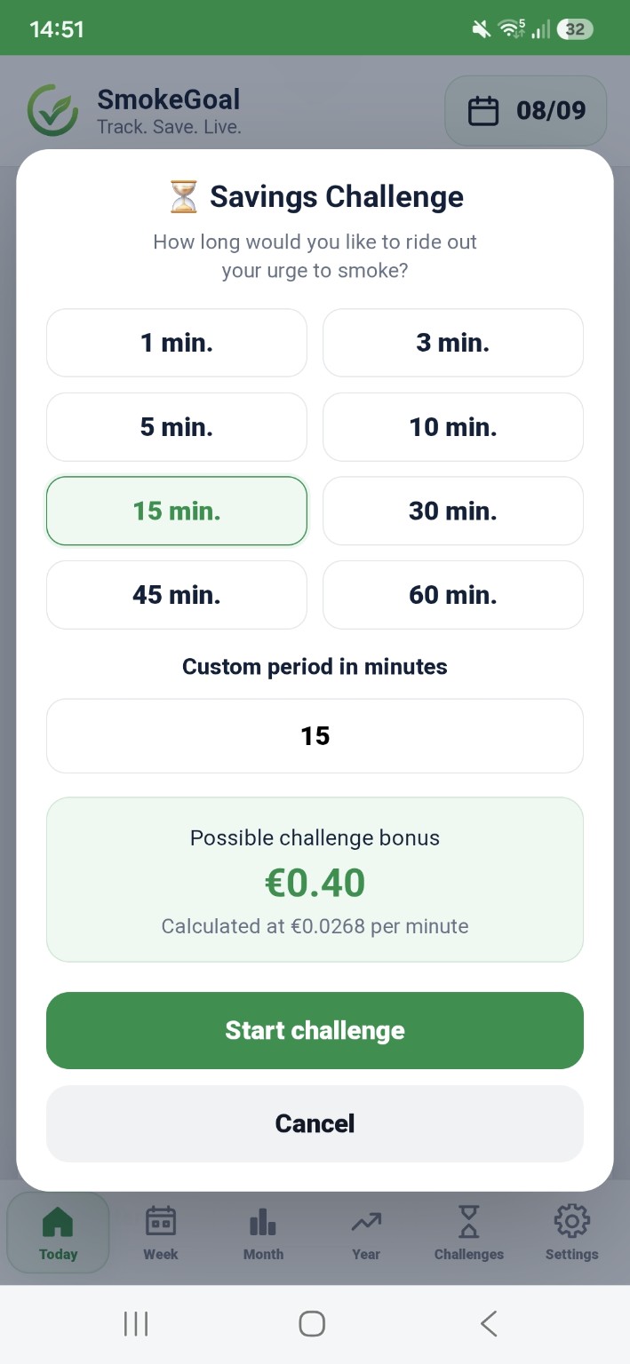 Select a Savings Challenge